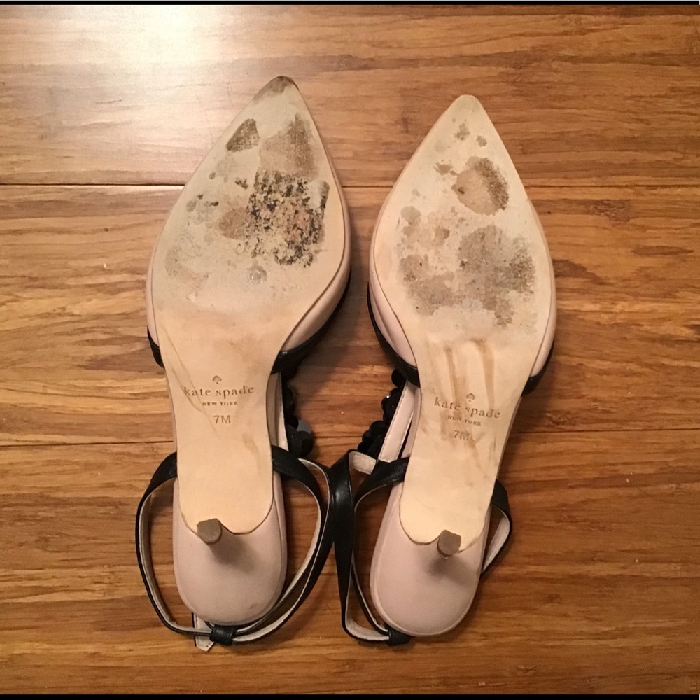 Kate Spade JAYME Leather Floral T-Strap Heels - Picture 5 of 6